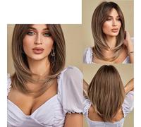 Pelucas sintéticas cortas, rectas, de color rubio platino, con flequillo para mujer, para fiestas, uso diario, resistente al calor, lC-0242-5