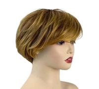 Pelucas sintéticas cortas rubias con gorra transpirable para mujeres uso diario y cosplay pelucas sintéticas rubias bob