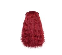 Pelucas sintéticas de disfraz azul for mujeres y niñas, peluca pelo largo ondulado rizado, Cosplay descendiente, película Anime Drag Queen, 1 ud(Red 1)