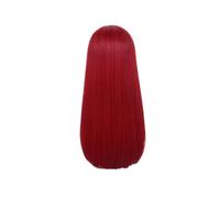 Pelucas sintéticas de disfraz azul for mujeres y niñas, peluca pelo largo ondulado rizado, Cosplay descendiente, película Anime Drag Queen, 1 ud(Red 2)