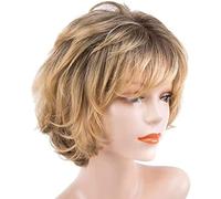 Pelucas sintéticas de pelo corto para mujer, pelo dorado, resistente al calor, peluca de repuesto resistente al calor, para disfraz, fiesta de disfraces