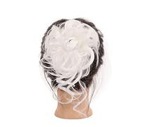 Pelucas sintéticas Fluffy Messy Wavy Bun Alargamiento Hairband Elástico Ponytail Hair Pieces for Mujeres Niñas Pieza de Pelo de Moño Desordenado