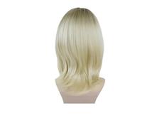 Pelucas sintéticas for mujer, peluca gris rizada larga, ombré, plata, raíces negras, ondas corporales, peinados naturales, mamá linda, 1 ud(Blonde)