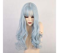 Pelucas sintéticas largas GJBXP con flequillo Pelucas de onda natural marrón rubio mezclado para mujeres blancas Pelucas de cosplay Pelucas de fibra resistente al calor Lc198-1