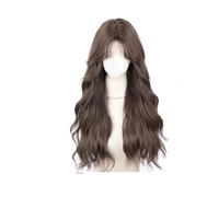 Pelucas sintéticas naturales y negras for mujeres niñas, peluca corta con ondas destacadas de color marrón, flequillo lateral, uso diario, fiesta disfraces, 1 ud(Blonde)