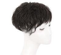 Pelucas sintéticas realistas sin costuras para mujer, flequillo, extensión de cabello natural adecuada para mujeres adultas
