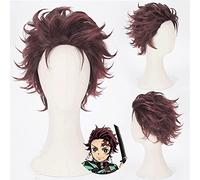 Pelucas Tanjirou nezuko kamado pelucas cosplay pelucas agatsuma cabello dorado inosuke hashibira azul tanjiro kamado