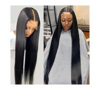 Pelucas transparentes largas y rectas del cierre del cordón de las pelucas 13X4 del cabello humano for la densidad de las mujeres 150 Wiglets(32inches)