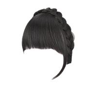 Pelucas transpirables con encaje frontal con flecos de aspecto natural para una rápida transformación del peinado, sin costuras, cobertura de la frente