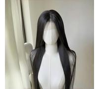 Pelucas universales de encaje transparente HD de 30 pulgadas, pelucas delanteras de encaje recto negro natural, peluca de aspecto natural for mujeres de uso diario(13 * 6)