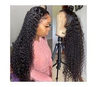 Pelucas Wave Wave 30 pulgadas corta rizada frente delantero pelucas de cabello humano for mujeres negras 4x4 peluca de cierre largo frontal profundo peluca brasileña 13x4 onda de agua peluca de encaje