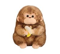 Peluche - Accesorio magnético de plátano de 30 cm lavable de chimpancé sentado compañero de confort emocional compañero de habitación de juegos para habitación de niños, figura de primates de