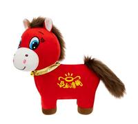 Peluche Año del Caballo - Lindo peluche en forma de caballo como regalo simbólico para el Año Nuevo, sensación suave y mano de obra detallada | Encantadora decoración de la habitación para el hogar, u