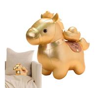 Peluche Año Del Caballo - Pľush Hòrse | Plûsh De Año Nuevo, Colgante Dorado, Regalo De Mascota De Juguete Para Enviar Bendiciones, Agrega Un Toque Festivo A Mochilas, Carteras Y Otros Artículos Person