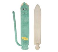 Peluche Botella De Agua Caliente Larga Adecuado Para Cuello,Abdomen Y Espalda ExtraíBle Para Limpieza Con Tapa 1.5 Litros 72x12cm (Dinosaurio)
