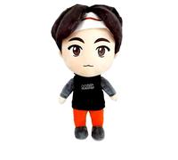 Peluche BTS, Muñeco de Peluche Coleccionable, Traje Naranja con Alas, Cabello Rojo, Estilo Chibi K-Pop (Jin)