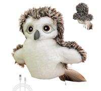 Peluche Búho de las Nieves - Búho eléctrico de peluche - Simulación muñeca de peluche búho, muñeca de peluche rellena eléctrica recargable USB con sonido de