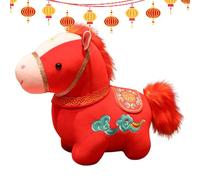 Peluche Caballo Año Nuevo Chino 2026 | Decoraciones Chinas Y De Nube Auspiciosa - Juguete De Peluche En Forma De Caballo - Para Coches Mesas Escaparates Oficinas Hogar Cafeterías Librerías Sofás Vitri