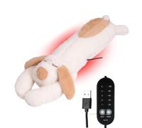 Peluche calentado por USB: 60 x 16 cm, cojín grande para mascotas, juguete de peluche para cachorro, amigo de la tela, función de apagado automático, control de temperatura ajustable, para relajarse