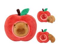 Peluche Capibara Manzana 2 en 1 25 CM Regalo Capibara Cumpleaños Niña Niño, Pequeños Peluches Bebes de Animales Realista Peluche Capybara Kawaii Capivara Capivaras Peluches, Carnaval, Desmontable