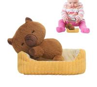 Peluche Capibara - Simpático animal de peluche Capibara dormido | Peluche Capibara suave, acogedor y abrazable para la decoración del hogar, el juego de los niños o como regalo para los