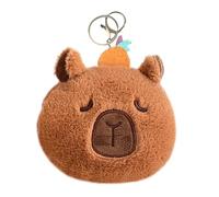 Peluche Capybara - Bolsa De Moneda Capybara, Linda Bolsa De Peluche Capybara Divertida | Bolsa De Monedas Pequeñas Multifuncional, Adorable Porta Llavero Clínico Para Llavero, naranja, Fare