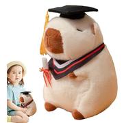 Peluche Capybara de 23 cm con toga y sombrero | Peluche Capybara suave para adultos, niñas y peluche de graduado adorable para decoración, fiesta escolar, expositor de regalos profundizar