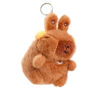 Peluche Capybara - Llavero lindo con cordón con cremallera, llavero para muñecas animales - para mochila, bolso, de mano, escuela, viajes, de cumpleaños