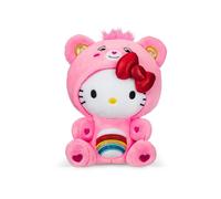 Peluche Care Bears Hello Kitty como Cheer Bear 20 cm - Suave y abrazable, ideal para niños, coleccionistas y empleados, 4 años+
