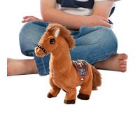 Peluche cavallo elettrico - Giocattolo interattivo di peluche, bambola adorabile morbida, compagno di guida realistico | per bambini, bambine, ragazze, ragazzi, fattoria, scuola materna, regalo per fe