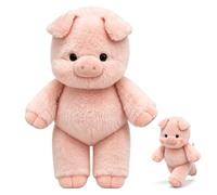Peluche Cerdo Que Corre 45cm, Juguete Suave de Cerdo Corriendo, Animal de Peluche de Cerdo Corriendo Peluda, Peluche de Cerdo de Las Corriendo, para Amantes de los Animales, Cerdito Rosa