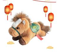 Peluche con forma de caballo | Suave tumbado de colección - Animal de peluche con forma de caballo suave - Para adultos niños niñas cumpleaños Navidad Año Nuevo Lunar Chino Pascua Favores para fez