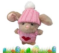 Peluche Conejito de Pascua - Peluche Conejito de Pascua, Conejitos de Pascua Peluch, Simpático con Papel Inspirador Conejo Peluce, Pequeñas Decoraciones de Pascua Soporte Emocional Hecho
