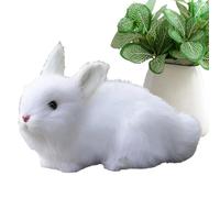 Peluche conejito - Peluche conejo relleno, juguete doméstico para animales de simulación | Decoración del conejo acostado de buenas noches del conejito de los niños, peluche de los animales