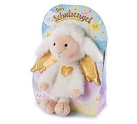 Peluche de ángel de la guarda La Lammie, 30 cm, con corazón dorado y alas en caja de regalo, juguete de peluche para niñas, niños y bebés, juguete de peluche para abrazar, jugar y regalar