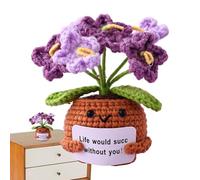 Peluche de apoyo emocional, planta de apoyo emocional - Divertida felpa de flores suculentas de ganchillo,Soporte emocional, plantas de ganchillo para vacaciones, miembros de la, camarad