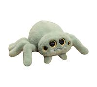 Peluche de araña de peluche, suave araña de dibujos animados, juguete de peluche, cojín de peluche, decoración de Halloween, regalo para niños (25 cm, verde)