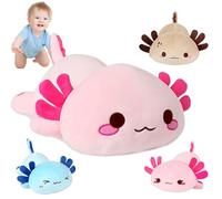 Peluche de Axolotl, Axolotl Cojín de Felpa, 50cm Axolotl Peluche Kawaii, Peluche de Axolotl Mama & 3 Bebés Cojín de Peluche Juguete, Axolotl de Peluche Almohada, Peluche de Axolotl Adorable Abrazo