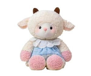 Peluche de barro de peluche, 50 cm, adorable decoración interactiva para el hogar, diseño de cordero, para niñas, , novia, mamá, sofá, cama y sofá, cumpleaños y inauguración de casa