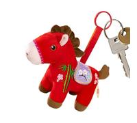 Peluche de caballo de mascota china 2026 | Lindo llavero portátil de animal suave - Llavero de mascota de caballo - para coches, hogar, escuela, oficinas, cafeterías, librerías, tiendas, vitrinas de