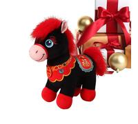 Peluche de caballo de peluche, linda muñeca suave con motivo chino, juguete de caballo de peluche con significado de bendición como - para niños, niñas, cumpleaños, año nuevo lunar chino, Pascua