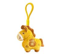 Peluche de caballo de peluche - Lindo colgante de muñeca de recuerdo, diseño de animales chinos con cordón, para mochila, bolso, cumpleaños, Navidad, de primavera, , decoración del hogar