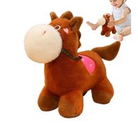 Peluche de caballo suave, muñeca de animal suave, juguete de compañía suave, decorativo para asiento de coche, pantalla funcional de salón, escritorio de balcón, juego para hermanas,
