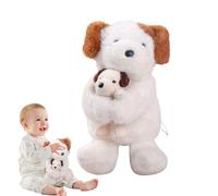Peluche de cachorro, 30 cm, cojín decorativo calmante de juguete | y juguete para perro sosteniendo un cachorro - para niñas, niños, novias, San Valentín, cumpleaños, sofá o dormitorio