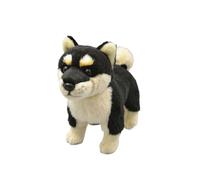 Peluche De Cachorro Shiba Inu Algodón PP Simulación, Juguete Suave Y Lindo for Educación Temprana, Regalo for Decoración del Hogar(Black)