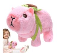 Peluche de carpincho - Mochila de Tortuga Animal eléctrico Carpincho Peluch | Diseño cautivador Juego fácil La seguridad infantil es el primer compañero de la infancia Fomenta el amor por la naturaleza: