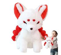 Peluche de de Nueve Colas - 38 x 30 x 20 cm, 440 g, Peluche Suave, muñeca de Anime, para Dormitorio, salón, sofá, decoración del Coche, decoración del Interior del Coche, decoración de Navidad