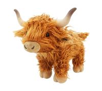 Peluche de de tierras altas, suave, realista y lindo, 35 cm, decoración del hogar, animales de granja, de granja, peluches, para niñas y niñas, decoración para dormitorio, sala de juegos