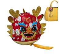 Peluche de dragón con Colgante de Mascota | Signo del Zodiaco Festivo de Primavera decoración de Peluche de dragón de la Suerte | Juguete de Peluche Respetuoso con la Piel, Regalo de año