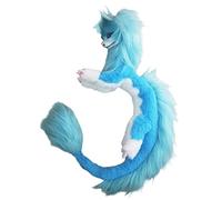 Peluche de dragón de 60 cm, El último dragón, peluche de dragón, juguete de peluche hecho a mano, regalo de decoración para el hogar, juguete de peluche para adultos y niños (azul)